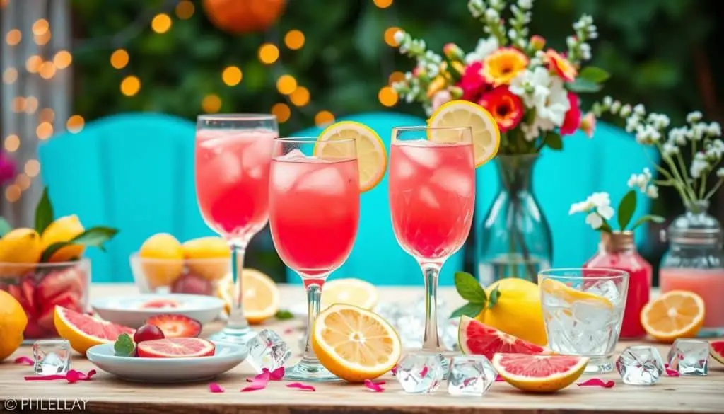 Party drinks for special events featuring Pink Lemonade Mocktail