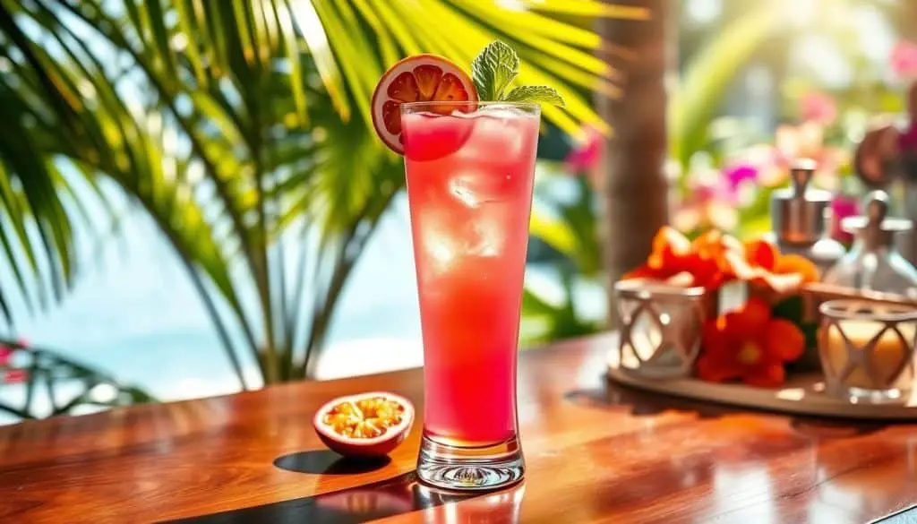 Passionfruit Pink Mocktail serving tips