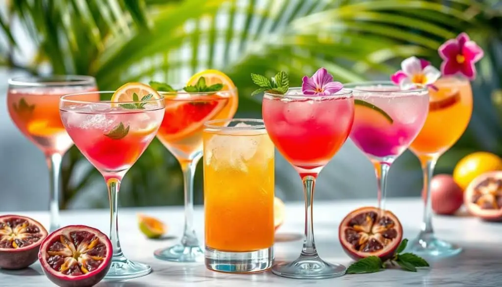 Passionfruit Sparkler Mocktail variations