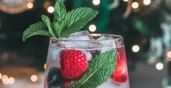 Peppermint Berry Fizz Mocktail