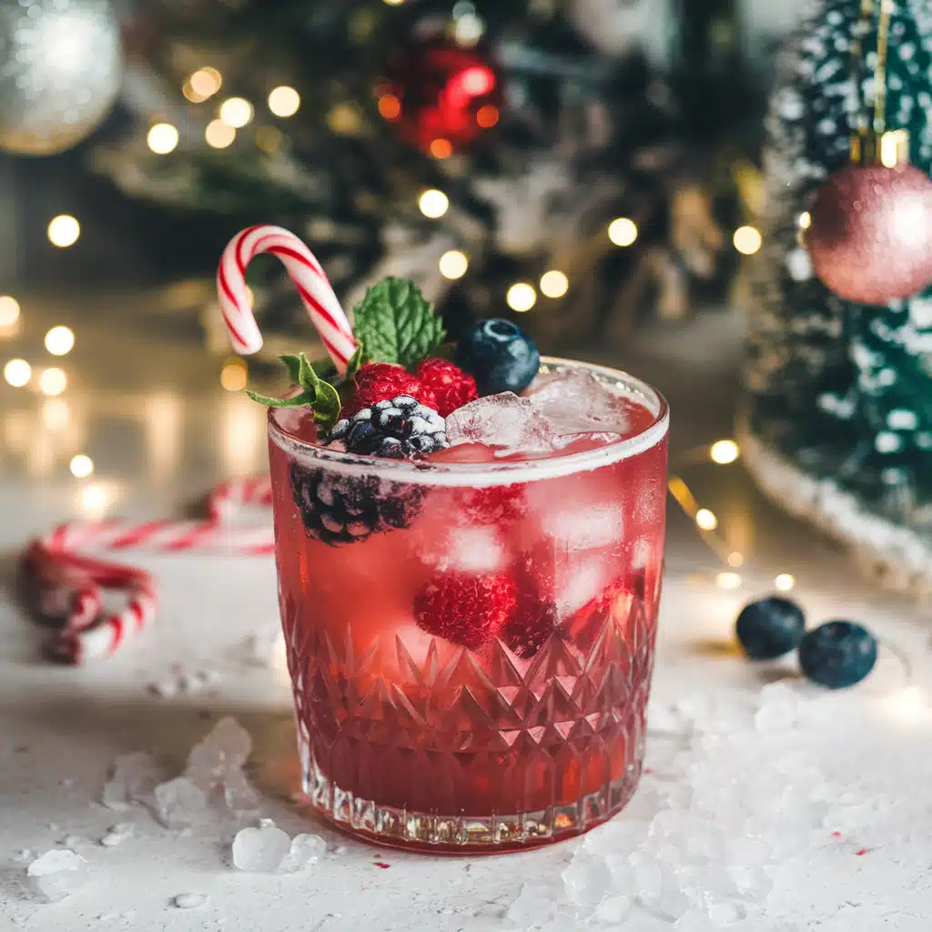 Peppermint Berry Fizz Mocktail