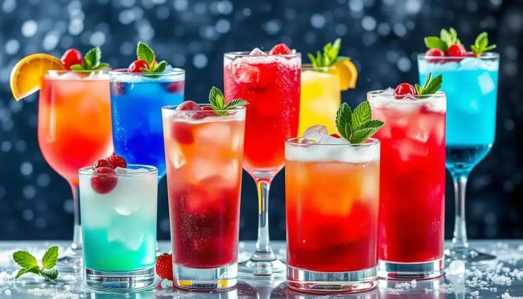 Peppermint Berry Fizz variations