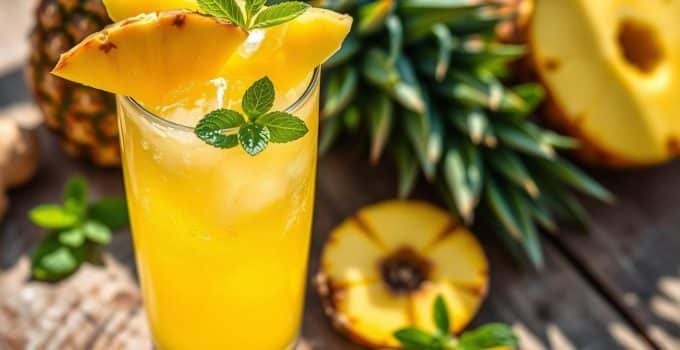 Pineapple Ginger Sparkler Mocktail