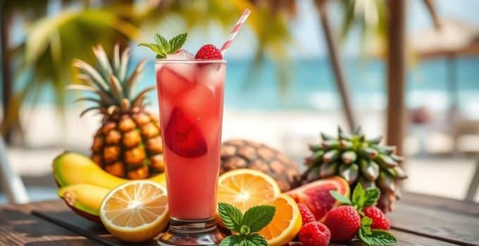 Pink Berry Punch Mocktail