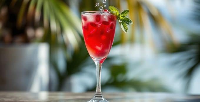 Pomegranate Fizz Mocktail
