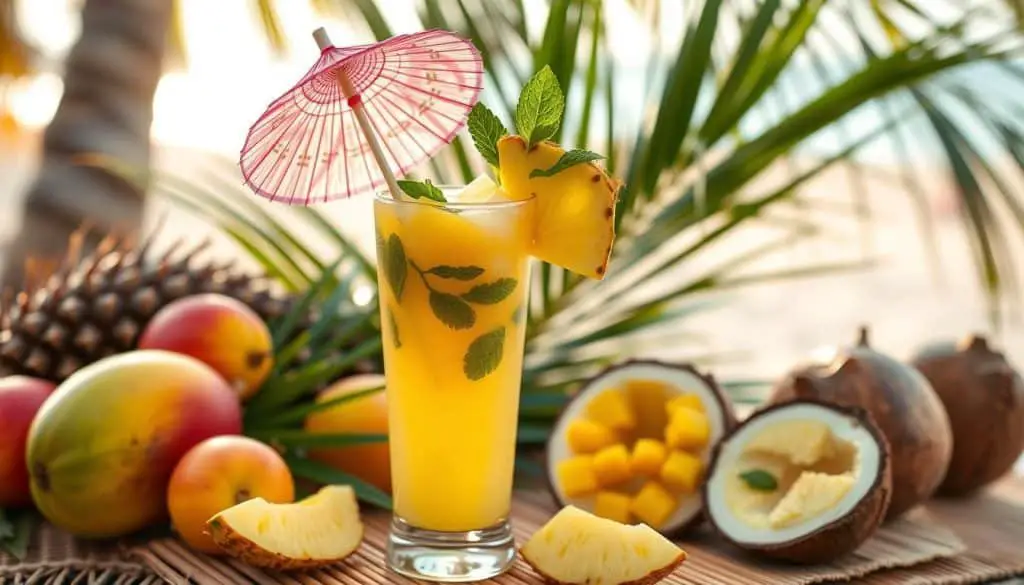 Presentation tips for tropical drinks