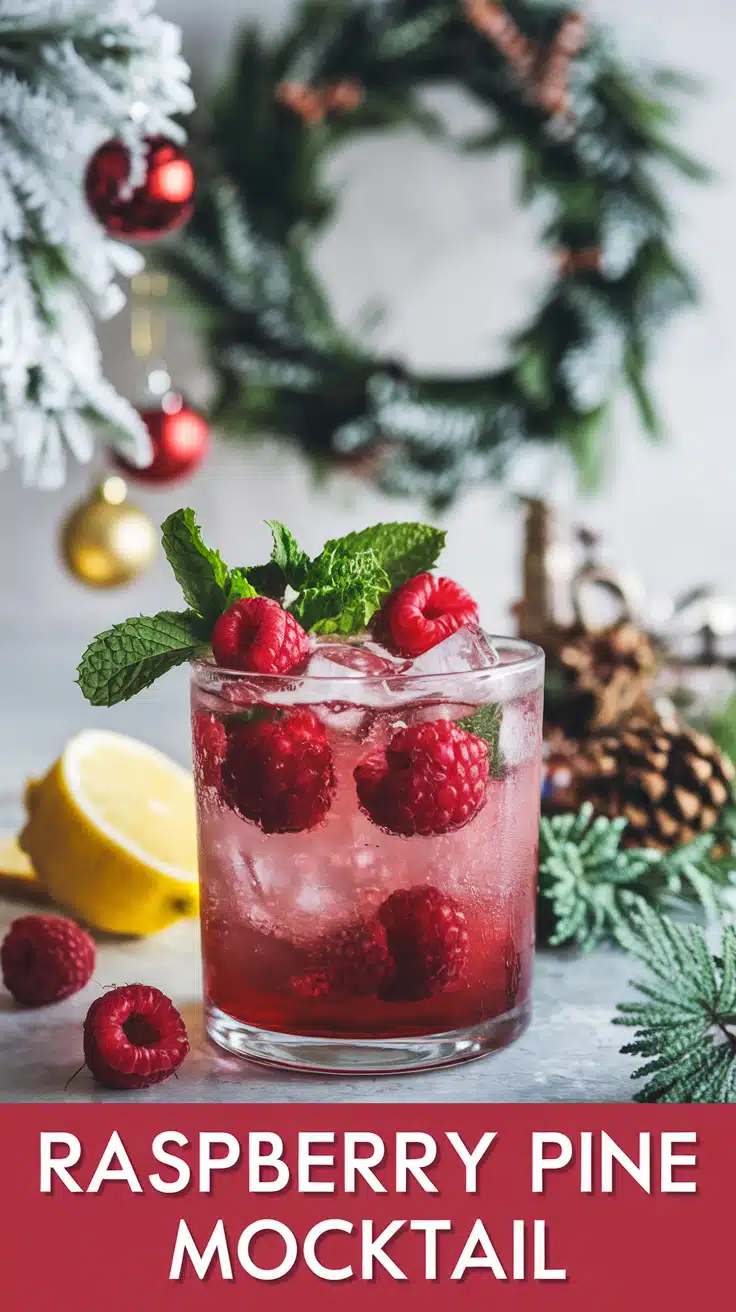 Raspberry Pine Mocktail