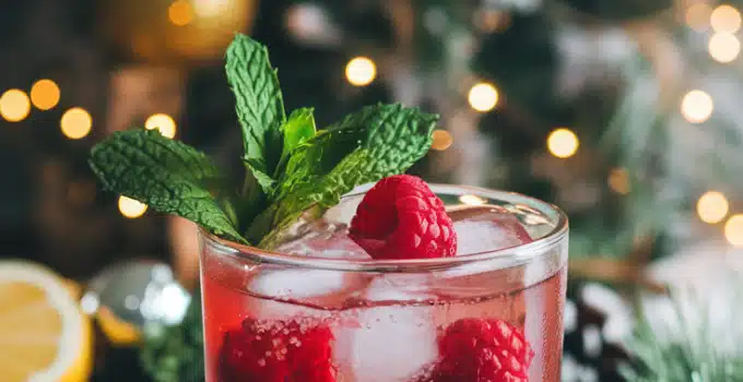 Raspberry Pine Mocktail