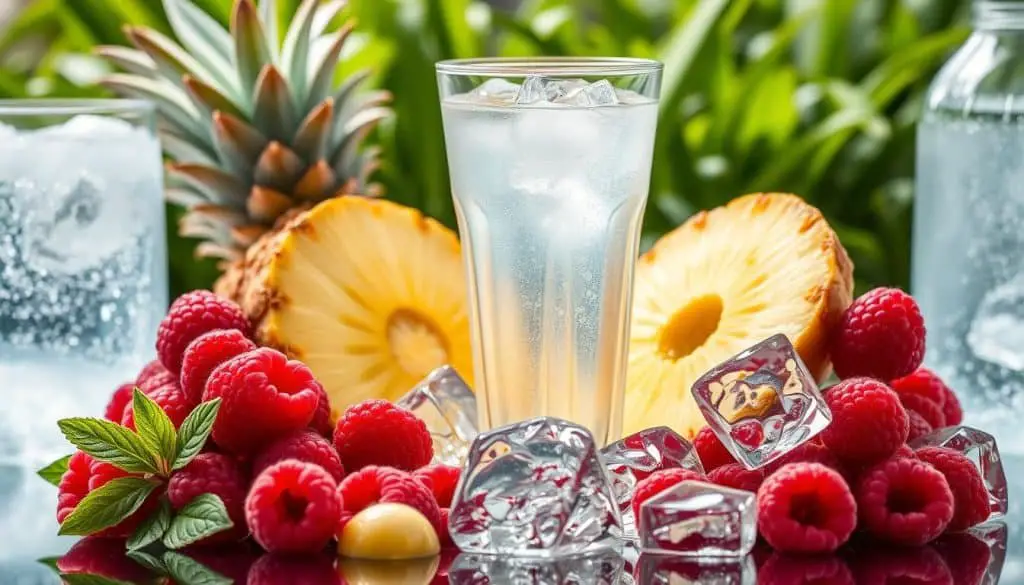 Raspberry Pine Mocktail ingredients