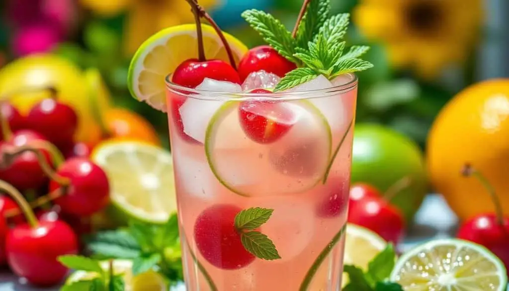 Refreshing beverages featuring Cherry Limeade Mocktail