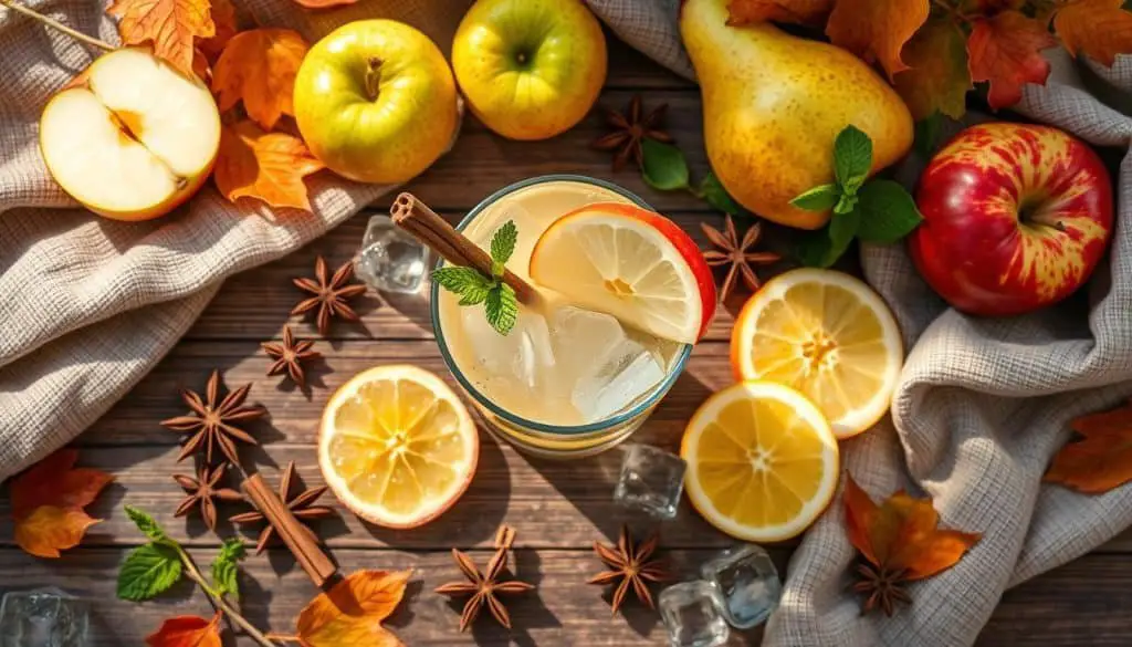 Seasonal Ingredients for Pear Apple Mocktail