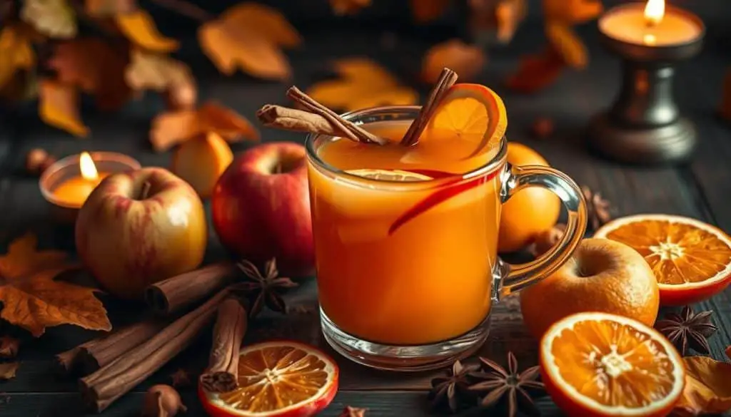 Seasonal ingredients in Cardamom Hot Cider Mocktail