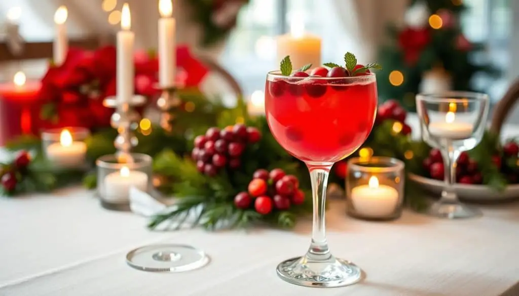 Serving Cranberry Vanilla Mocktail