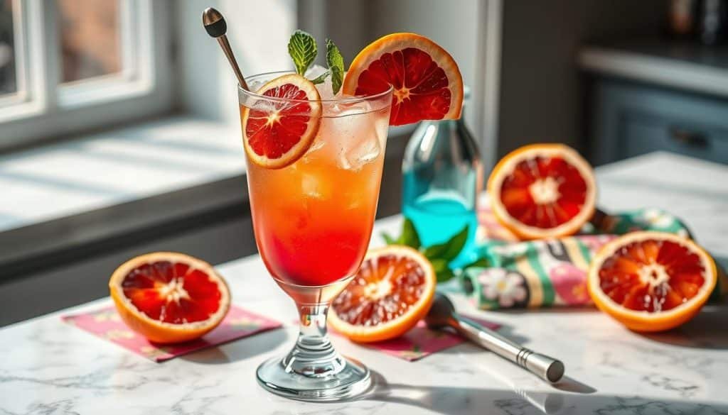 Serving mocktail with stylish presentation