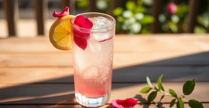 Sparkling Rose Lemonade Mocktail