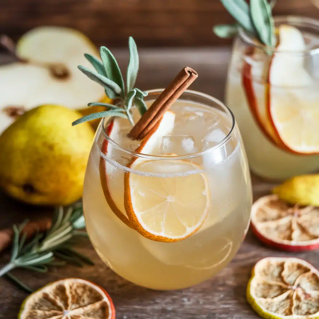 Spiced Pear Lemonade Mocktail