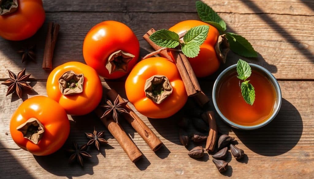 Spiced Persimmon Mocktail ingredients