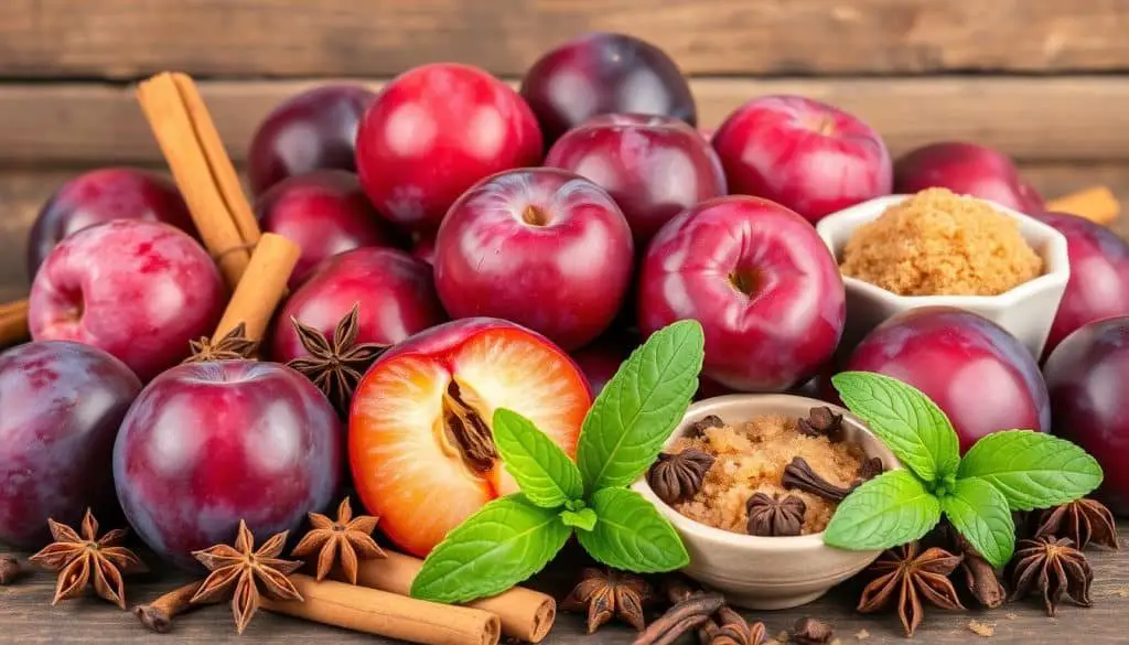 Spiced Plum Mocktail ingredients