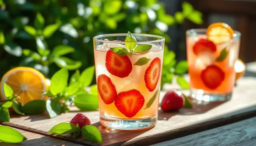 Strawberry Basil Lemonade Mocktail