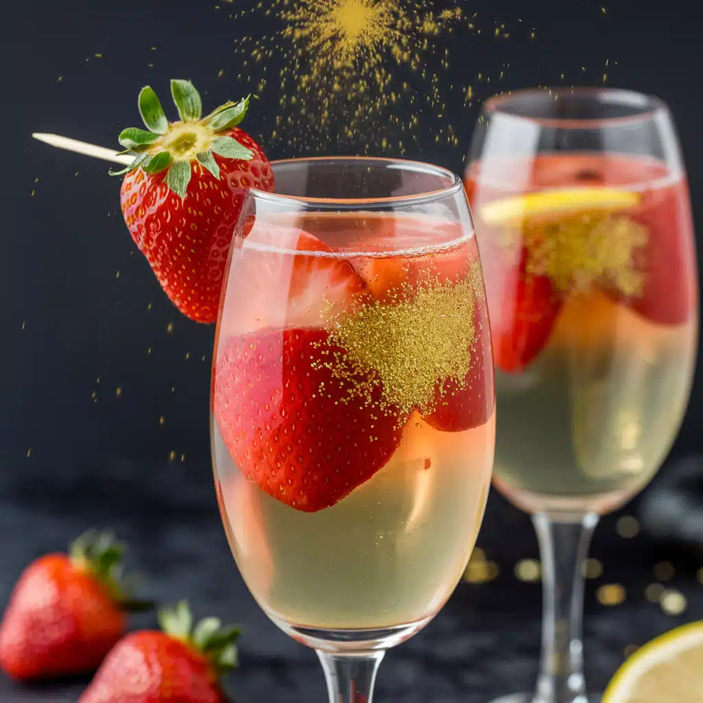 Strawberry Champagne Mocktail
