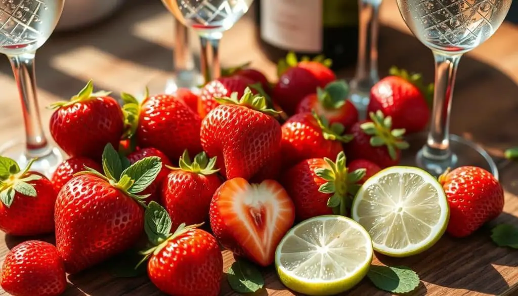 Strawberry Ingredients for Mocktail