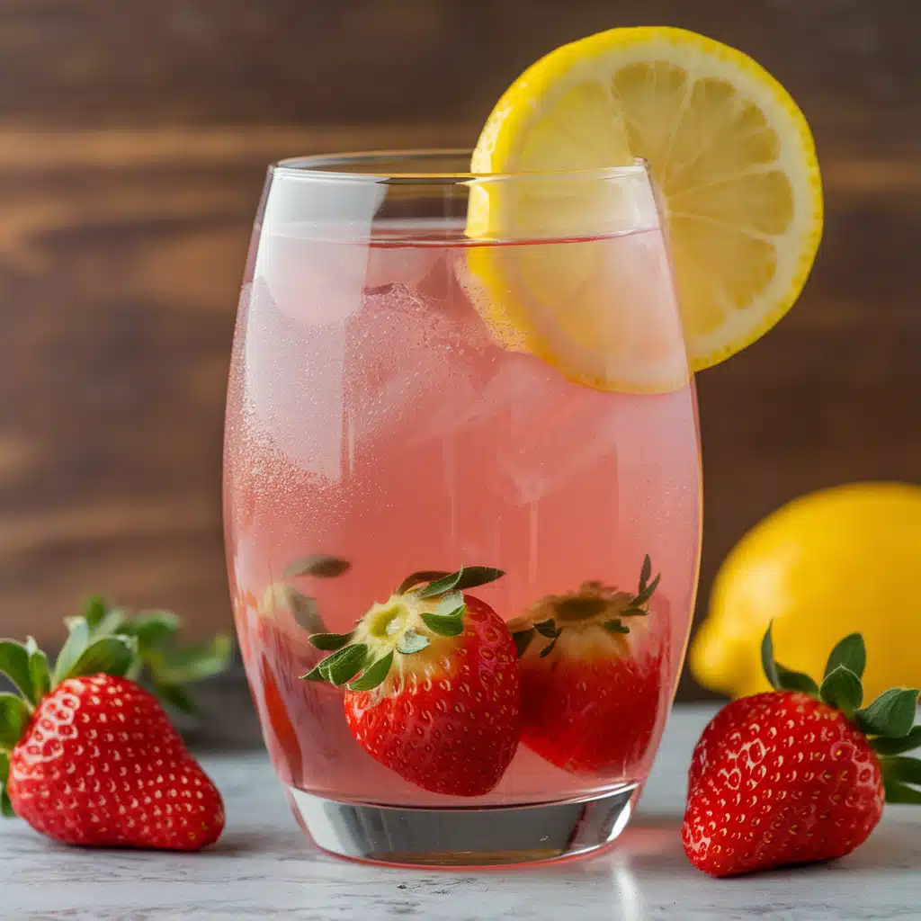 Strawberry Lemon Spritz Mocktail