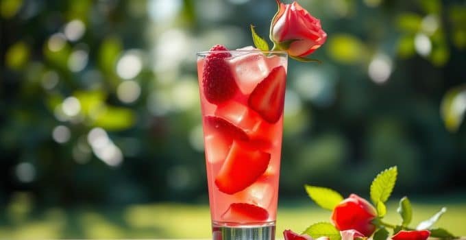 Strawberry Rose Mocktail