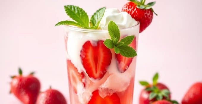 Strawberry Vanilla Cream Mocktail