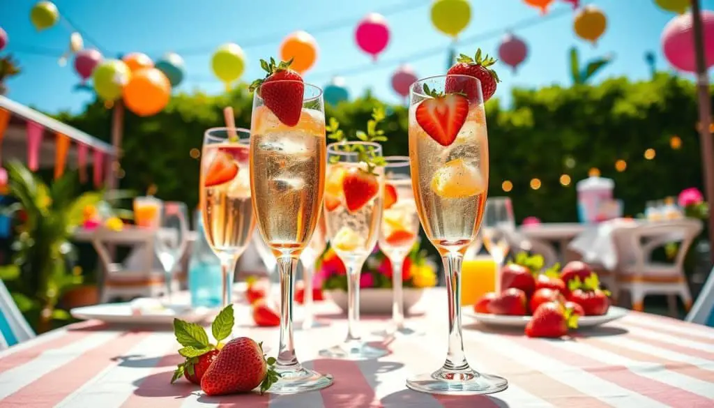 Summer Parties Strawberry Champagne Mocktail