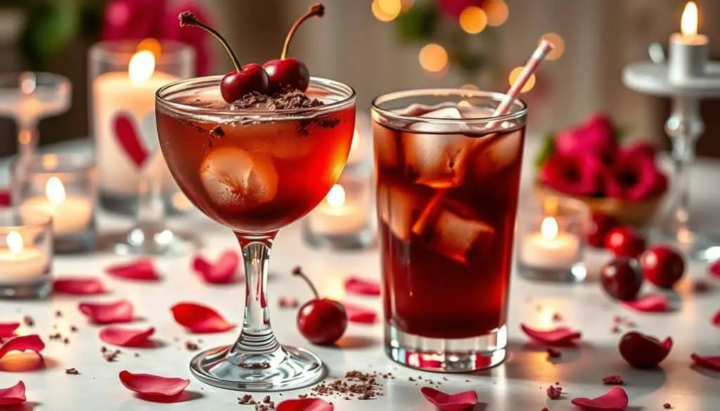 Valentine's Day drinks Chocolate Cherry Mocktail