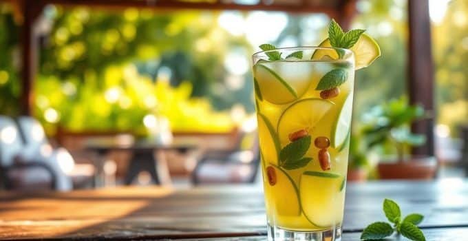 Virgin Green Sangria Mocktail