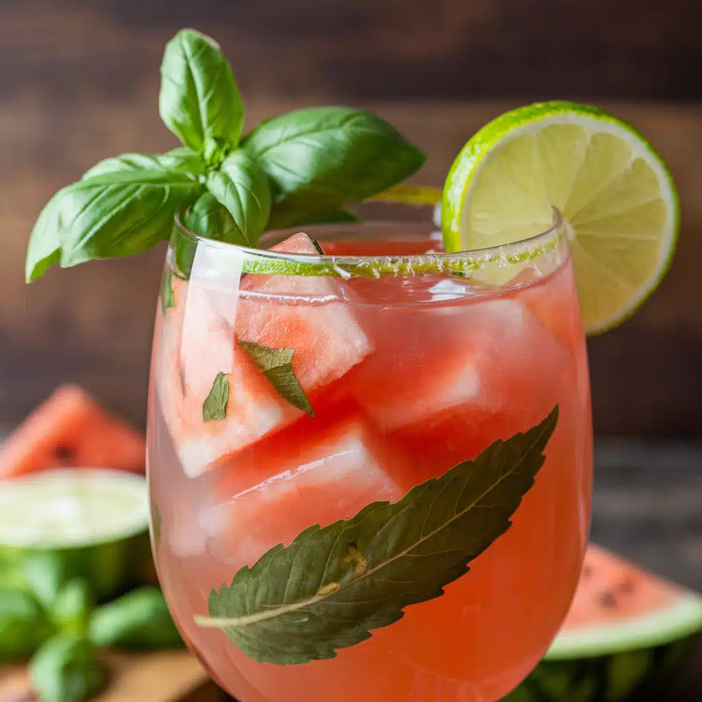 Watermelon Basil Mocktail