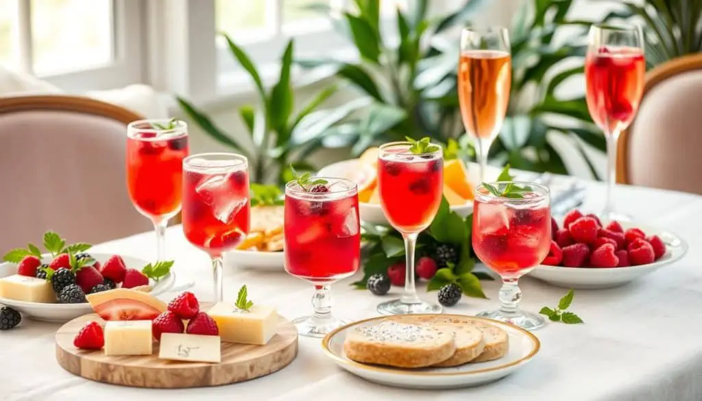 berry-based mocktails pairing with food