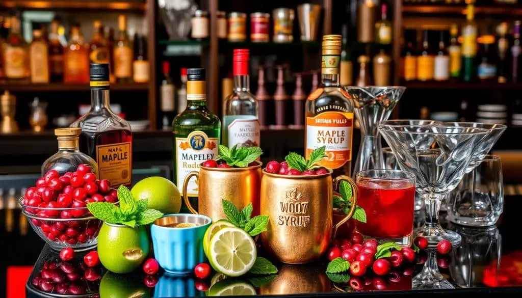 customizing Maple Cranberry Mule Mocktail