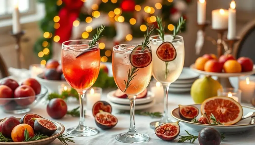 festive mocktails presentation