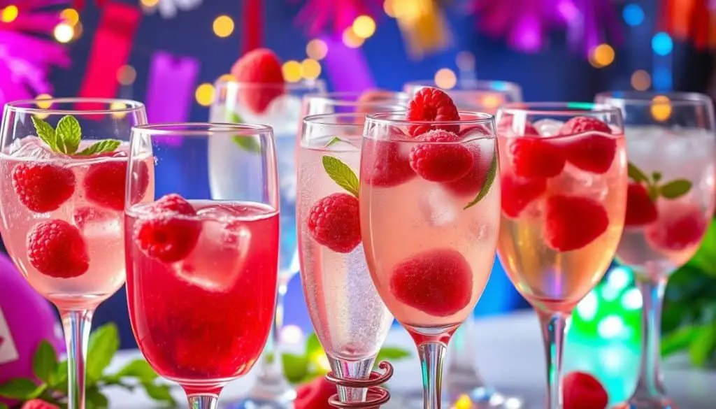 festive party drinks fizzy mocktails