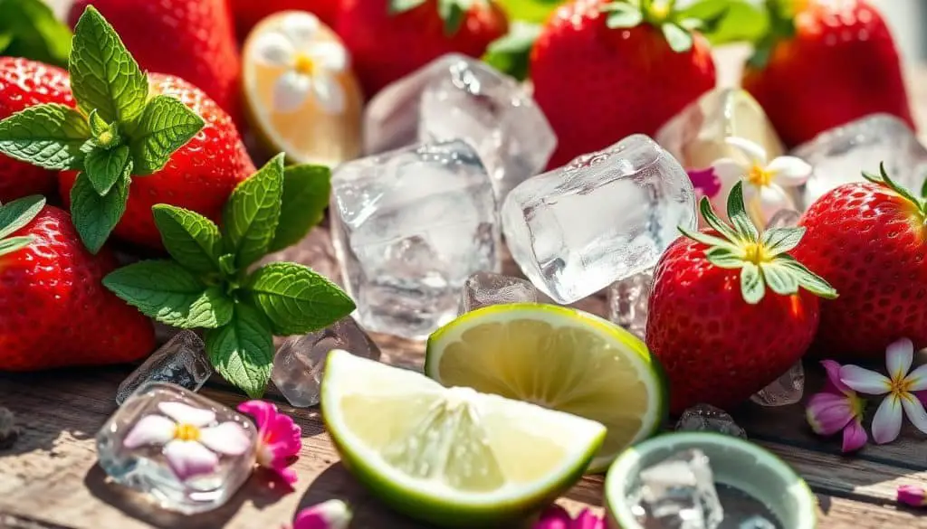 fresh ingredients in mocktails