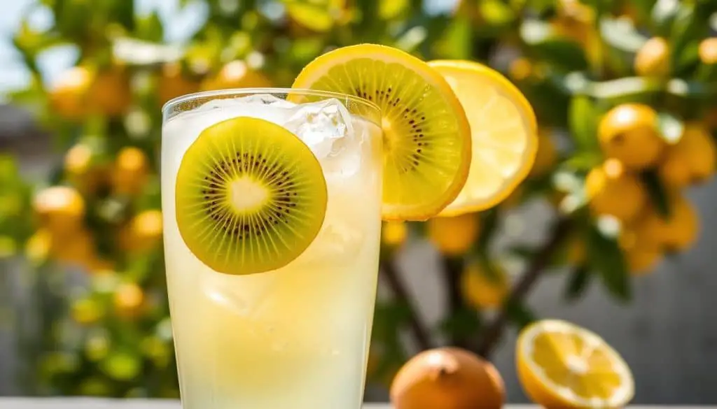 fresh lemon juice in Kiwi Lemonade Mocktail