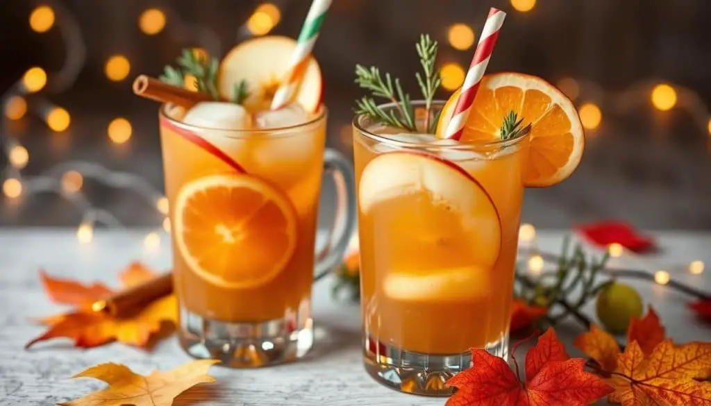 garnishing for festive mocktail