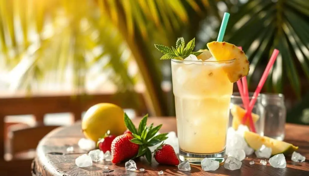 garnishing mocktails
