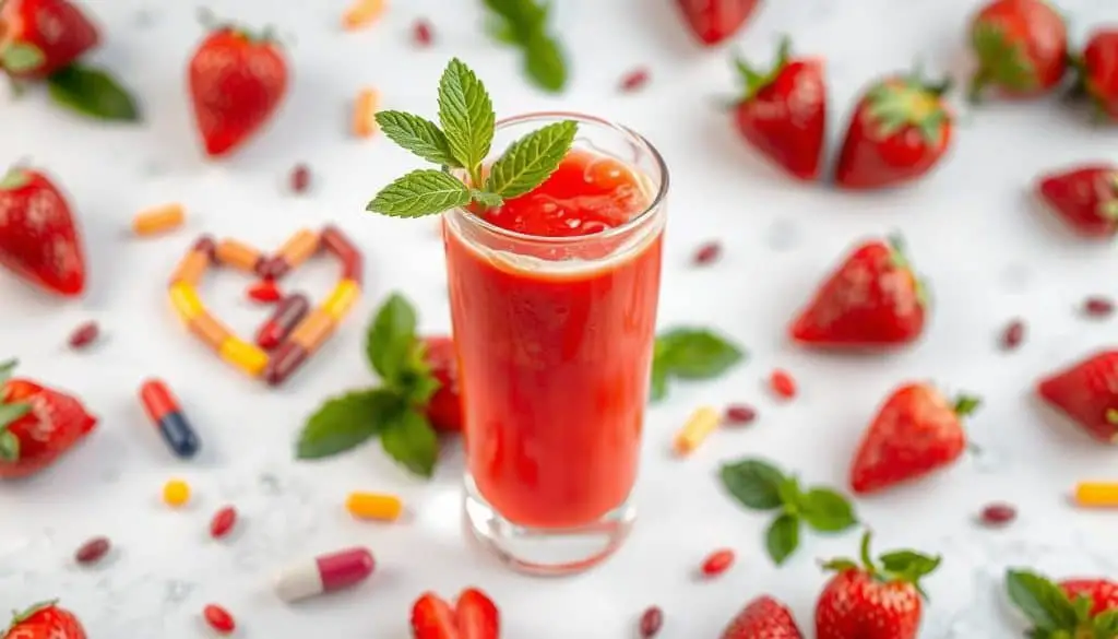 health benefits of refreshing drink strawberry puree