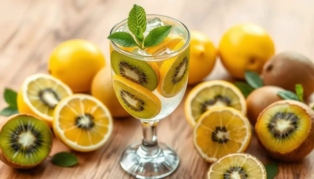 healthy drinks with kiwi and lemon benefits