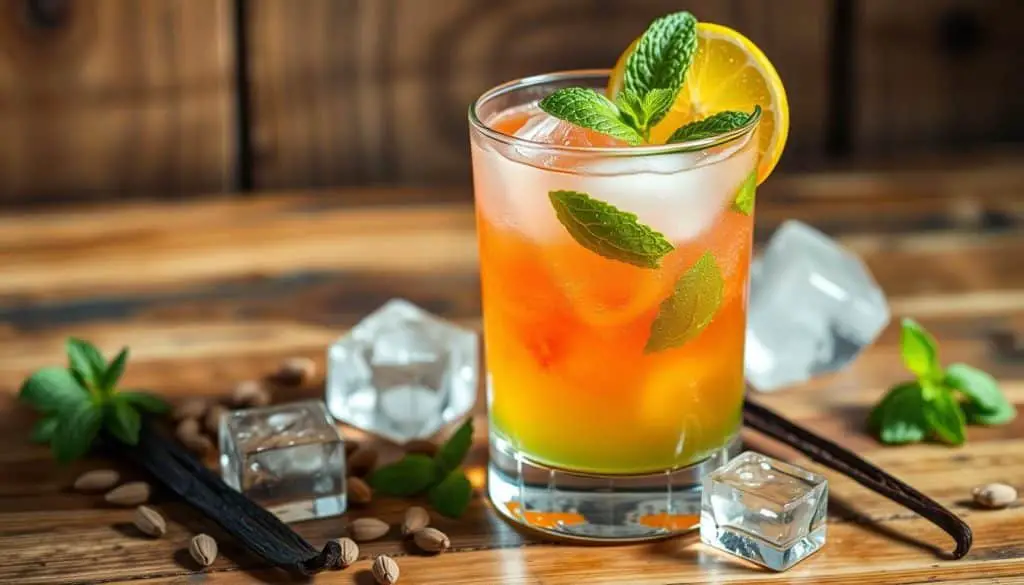 homemade mocktail with cardamom
