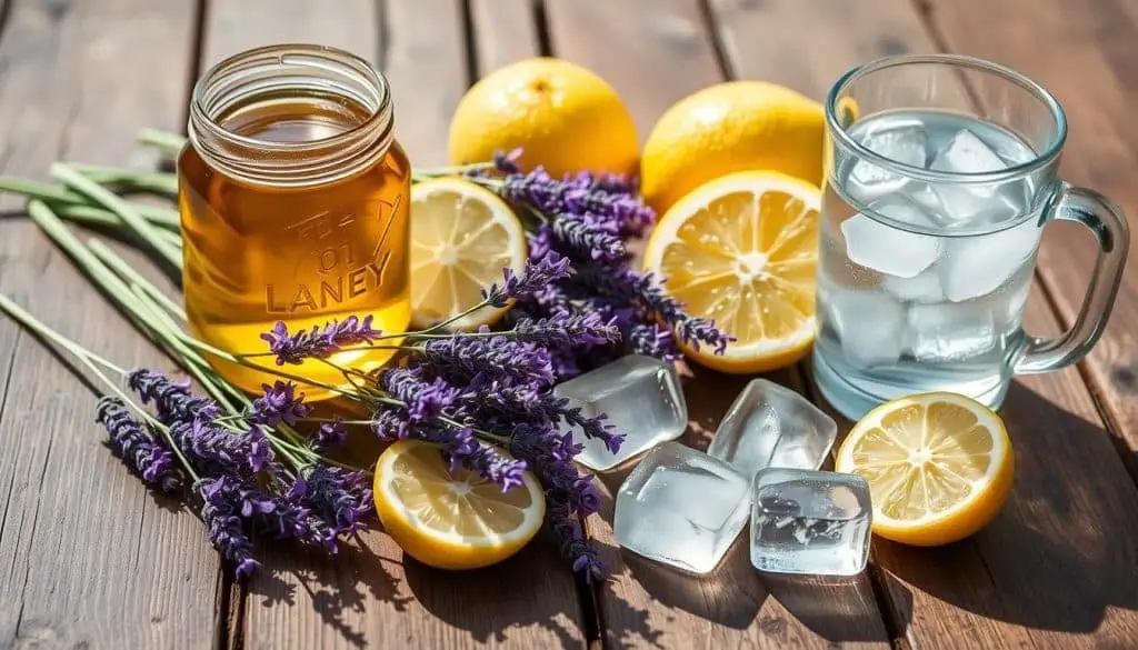 ingredients for Honey Lavender Mocktail