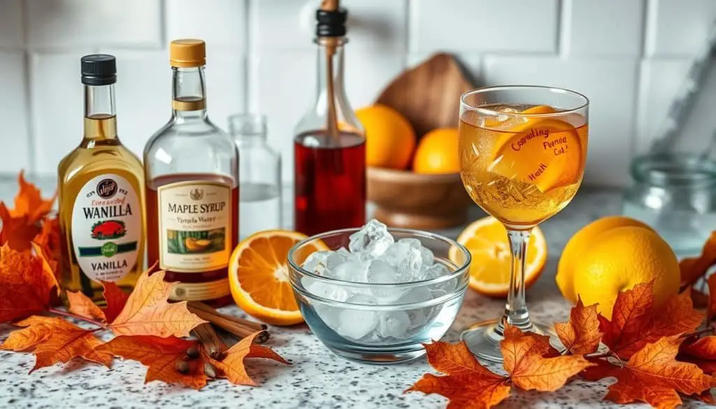ingredients for Maple Vanilla Mocktail