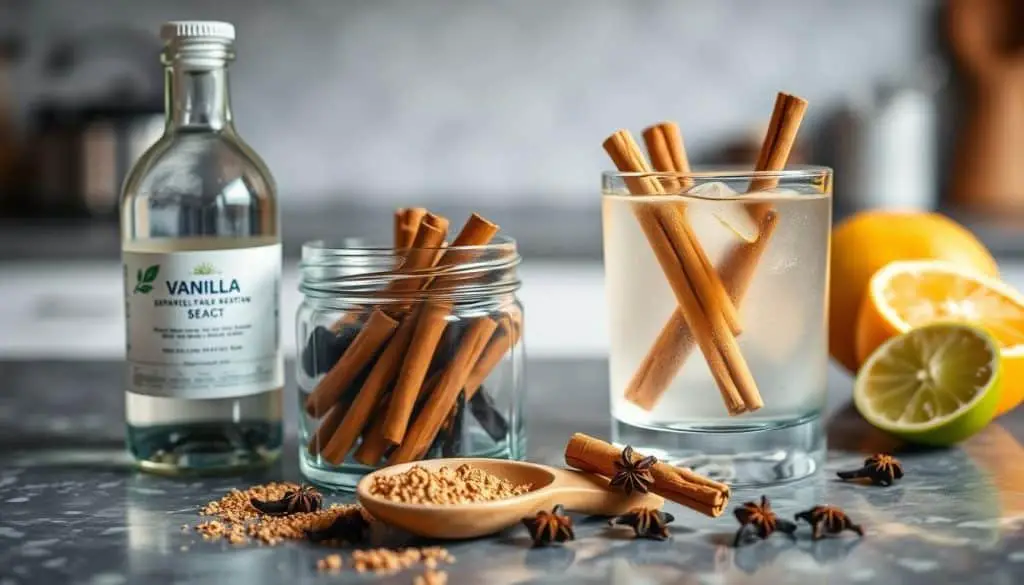 ingredients for spiced vanilla mocktail