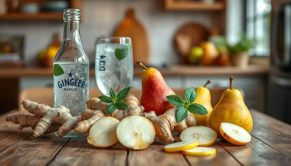 key ingredients ginger pear drink