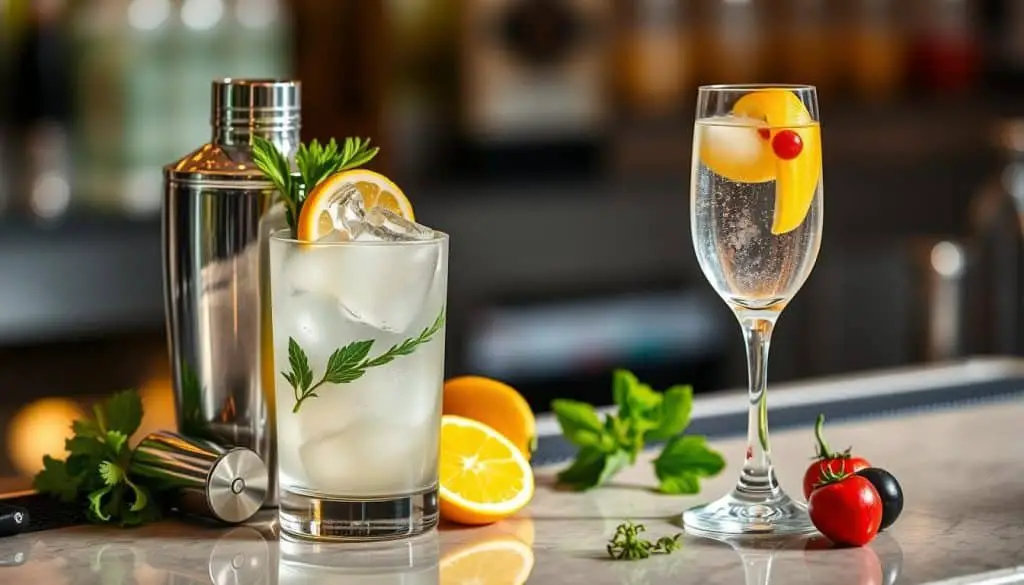 making Virgin French 75 Mocktail