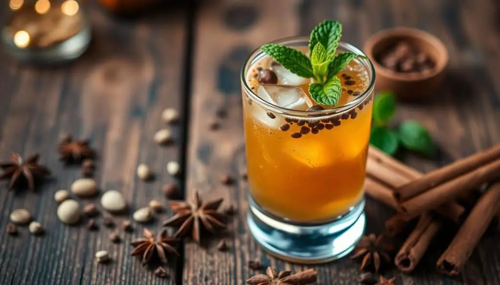mocktail with exotic spices