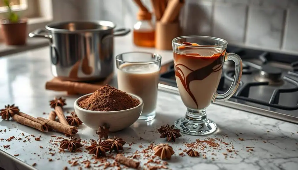 preparation instructions for Spiced Chocolate Mocktail